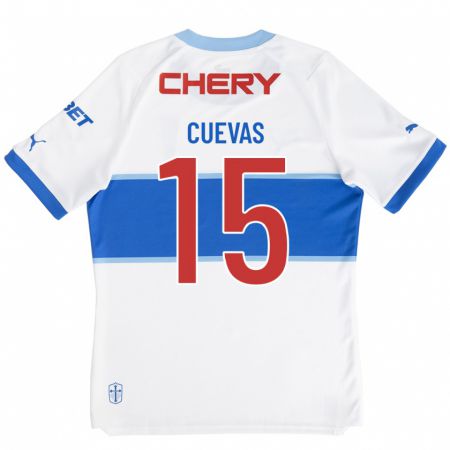 Kandiny Enfant Maillot Cristian Cuevas #15 Blanc Tenues Domicile 2023/24 T-Shirt