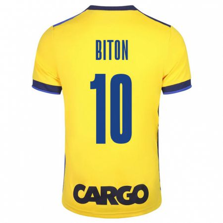 Kandiny Enfant Maillot Dan Biton #10 Jaune Tenues Domicile 2023/24 T-Shirt