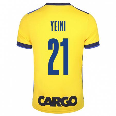 Kandiny Enfant Maillot Sheran Yeini #21 Jaune Tenues Domicile 2023/24 T-Shirt