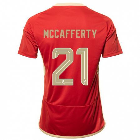 Kandiny Enfant Maillot Eirinn Mccafferty #21 Rouge Tenues Domicile 2023/24 T-Shirt