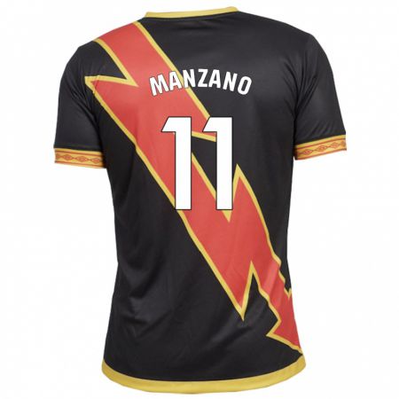 Kandiny Enfant Maillot Sergio Manzano #11 Noir Tenues Extérieur 2023/24 T-Shirt