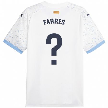 Kandiny Enfant Maillot Biel Farrés #0 Blanc Tenues Extérieur 2023/24 T-Shirt