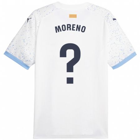 Kandiny Enfant Maillot Gerard Moreno #0 Blanc Tenues Extérieur 2023/24 T-Shirt