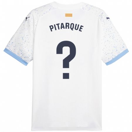 Kandiny Enfant Maillot Víctor Pitarque #0 Blanc Tenues Extérieur 2023/24 T-Shirt