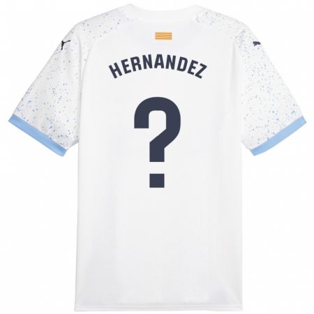 Kandiny Enfant Maillot Guillem Hernández #0 Blanc Tenues Extérieur 2023/24 T-Shirt