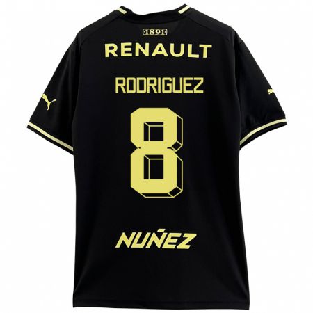 Kandiny Enfant Maillot Sebastián Rodríguez #8 Noir Tenues Extérieur 2023/24 T-Shirt