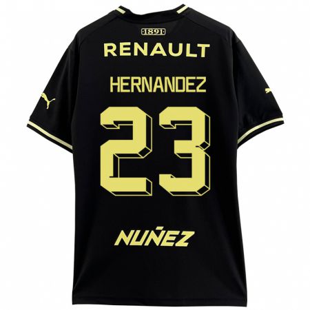 Kandiny Enfant Maillot Abel Hernández #23 Noir Tenues Extérieur 2023/24 T-Shirt