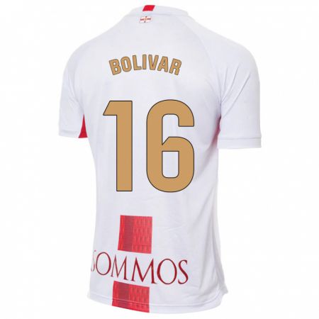 Kandiny Enfant Maillot Jovanny Bolívar #16 Blanc Tenues Extérieur 2023/24 T-Shirt