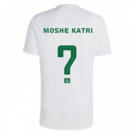 Kandiny Enfant Maillot Roy Moshe Katri #0 Vert Bleu Tenues Extérieur 2023/24 T-Shirt