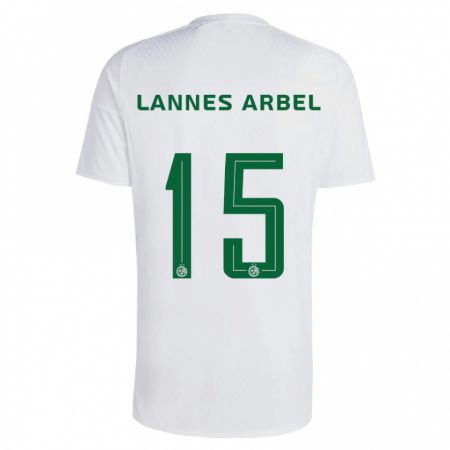 Kandiny Enfant Maillot Tomer Lannes Arbel #15 Vert Bleu Tenues Extérieur 2023/24 T-Shirt