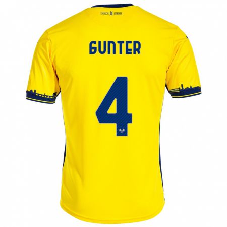 Kandiny Enfant Maillot Koray Günter #4 Jaune Tenues Extérieur 2023/24 T-Shirt