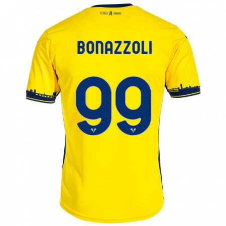 Kandiny Enfant Maillot Federico Bonazzoli #99 Jaune Tenues Extérieur 2023/24 T-Shirt