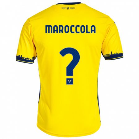 Kandiny Enfant Maillot Francesco Maroccola #0 Jaune Tenues Extérieur 2023/24 T-Shirt