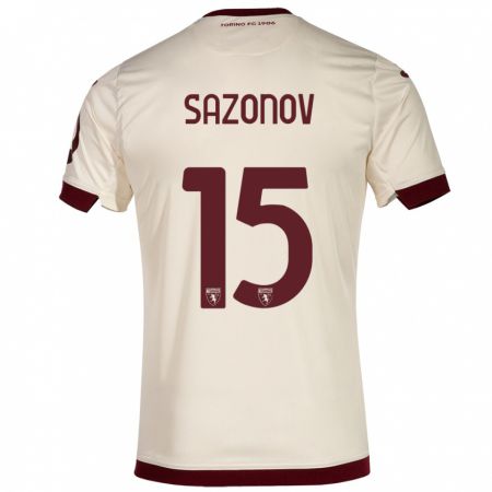 Kandiny Enfant Maillot Saba Sazonov #15 Champenois Tenues Extérieur 2023/24 T-Shirt