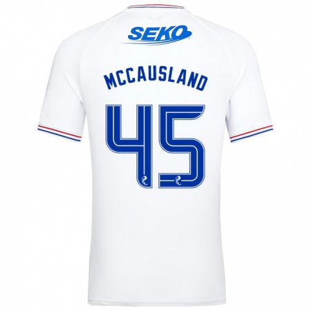 Kandiny Enfant Maillot Ross Mccausland #45 Blanc Tenues Extérieur 2023/24 T-Shirt