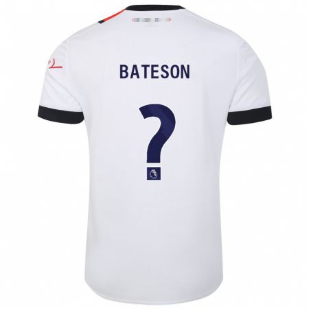 Kandiny Enfant Maillot Jack Bateson #0 Blanc Tenues Extérieur 2023/24 T-Shirt