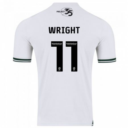 Kandiny Enfant Maillot Callum Wright #11 Blanc Tenues Extérieur 2023/24 T-Shirt