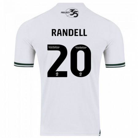 Kandiny Enfant Maillot Adam Randell #20 Blanc Tenues Extérieur 2023/24 T-Shirt