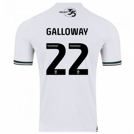 Kandiny Enfant Maillot Brendan Galloway #22 Blanc Tenues Extérieur 2023/24 T-Shirt