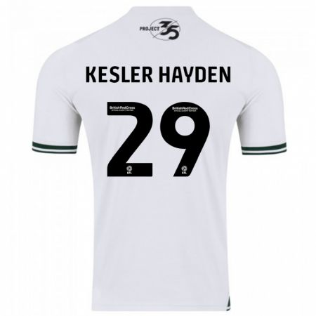 Kandiny Enfant Maillot Kaine Kesler-Hayden #29 Blanc Tenues Extérieur 2023/24 T-Shirt