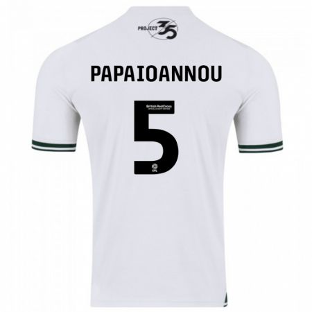 Kandiny Enfant Maillot Panagiota Papaioannou #5 Blanc Tenues Extérieur 2023/24 T-Shirt
