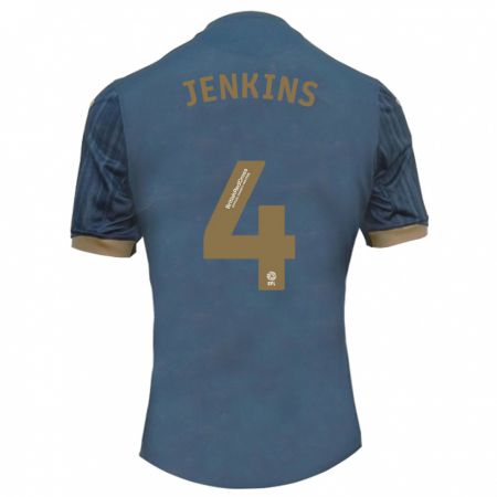 Kandiny Enfant Maillot Shaunna Jenkins #4 Sarcelle Foncée Tenues Extérieur 2023/24 T-Shirt