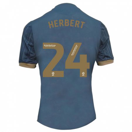 Kandiny Enfant Maillot Chelsea Herbert #24 Sarcelle Foncée Tenues Extérieur 2023/24 T-Shirt