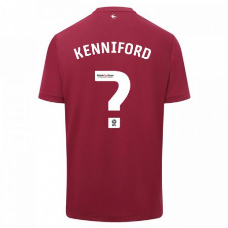 Kandiny Enfant Maillot Kyle Kenniford #0 Rouge Tenues Extérieur 2023/24 T-Shirt