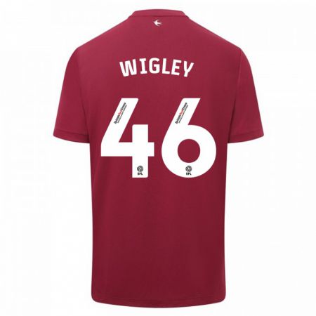 Kandiny Enfant Maillot Morgan Wigley #46 Rouge Tenues Extérieur 2023/24 T-Shirt