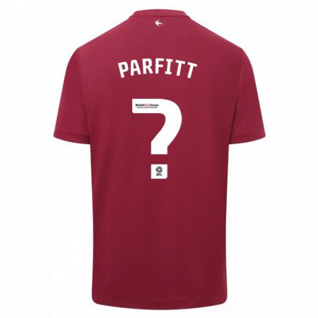 Kandiny Enfant Maillot T-Jay Parfitt #0 Rouge Tenues Extérieur 2023/24 T-Shirt