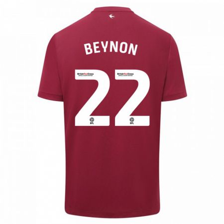 Kandiny Enfant Maillot Emma Beynon #22 Rouge Tenues Extérieur 2023/24 T-Shirt