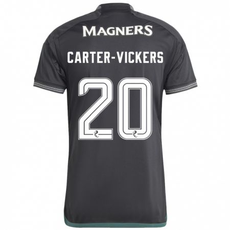 Kandiny Enfant Maillot Cameron Carter-Vickers #20 Noir Tenues Extérieur 2023/24 T-Shirt