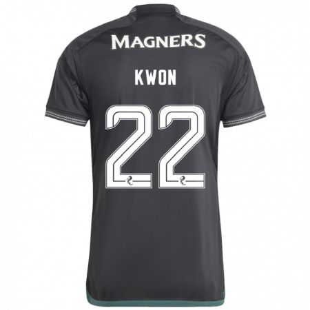 Kandiny Enfant Maillot Hyeok-Kyu Kwon #22 Noir Tenues Extérieur 2023/24 T-Shirt