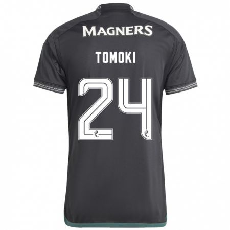 Kandiny Enfant Maillot Tomoki Iwata #24 Noir Tenues Extérieur 2023/24 T-Shirt