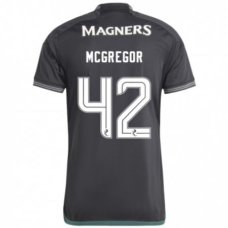 Kandiny Enfant Maillot Callum Mcgregor #42 Noir Tenues Extérieur 2023/24 T-Shirt