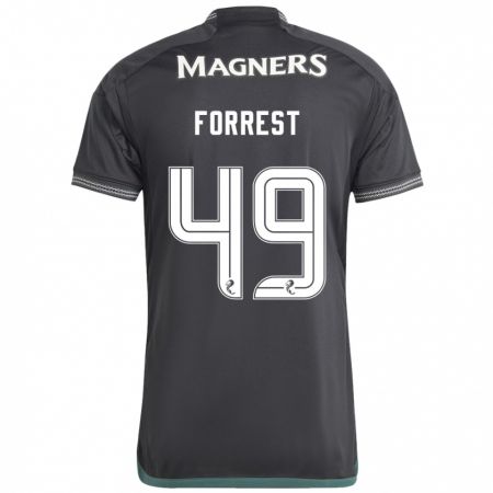 Kandiny Enfant Maillot James Forrest #49 Noir Tenues Extérieur 2023/24 T-Shirt