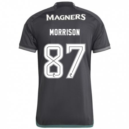 Kandiny Enfant Maillot Joe Morrison #87 Noir Tenues Extérieur 2023/24 T-Shirt