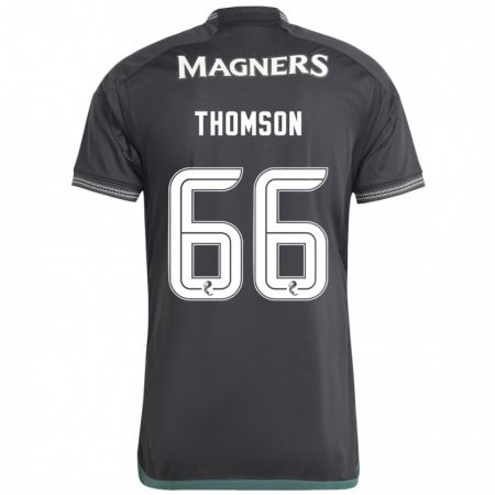 Kandiny Enfant Maillot Corey Thomson #66 Noir Tenues Extérieur 2023/24 T-Shirt