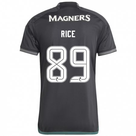 Kandiny Enfant Maillot Aidan Rice #89 Noir Tenues Extérieur 2023/24 T-Shirt