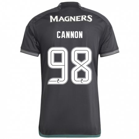 Kandiny Enfant Maillot Aidan Cannon #98 Noir Tenues Extérieur 2023/24 T-Shirt