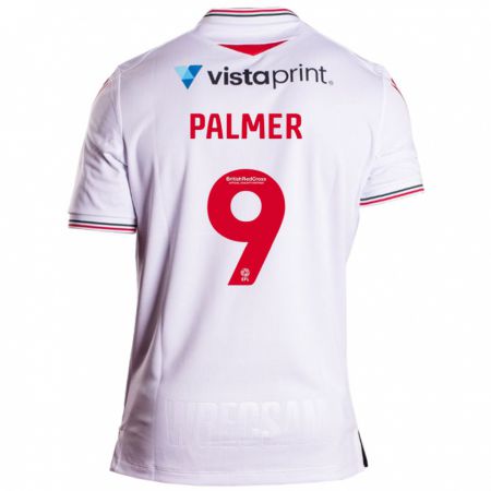 Kandiny Enfant Maillot Ollie Palmer #9 Blanc Tenues Extérieur 2023/24 T-Shirt