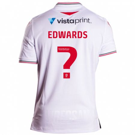 Kandiny Enfant Maillot Callum Edwards #0 Blanc Tenues Extérieur 2023/24 T-Shirt