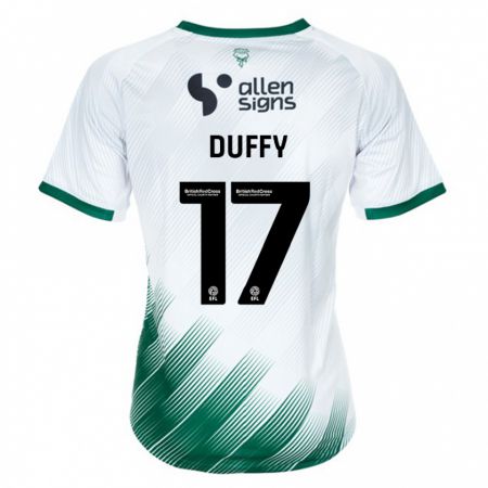 Kandiny Enfant Maillot Dylan Duffy #17 Blanc Tenues Extérieur 2023/24 T-Shirt