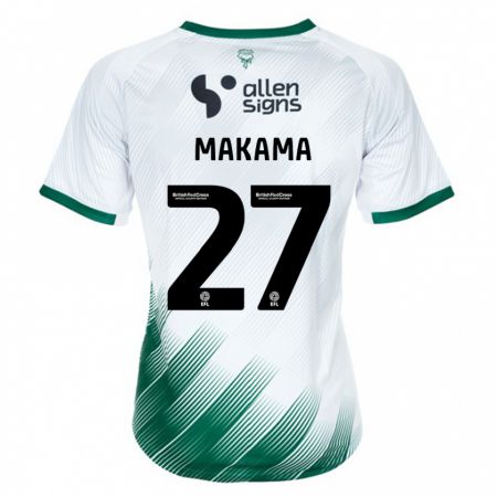 Kandiny Enfant Maillot Jovon Makama #27 Blanc Tenues Extérieur 2023/24 T-Shirt