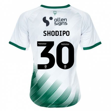 Kandiny Enfant Maillot Olamide Shodipo #30 Blanc Tenues Extérieur 2023/24 T-Shirt