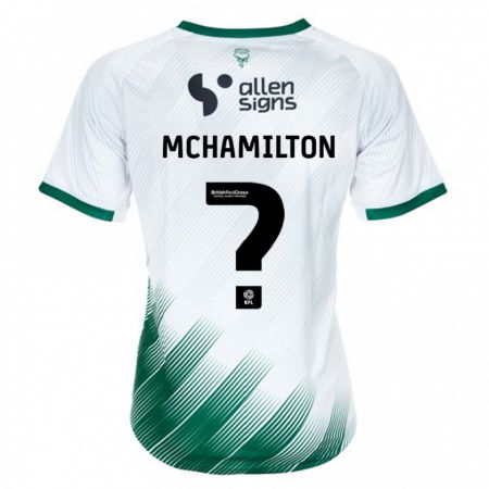 Kandiny Enfant Maillot Toni Mchamilton #0 Blanc Tenues Extérieur 2023/24 T-Shirt