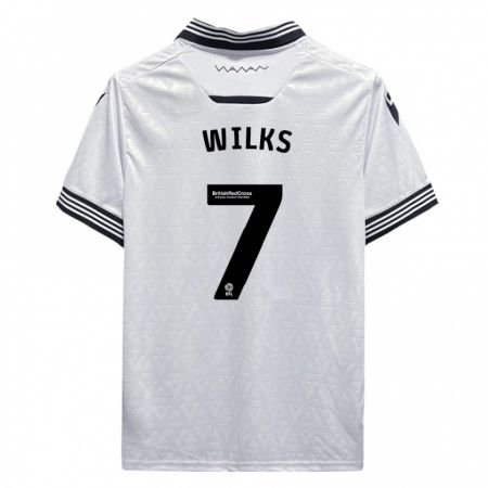 Kandiny Enfant Maillot Mallik Wilks #7 Blanc Tenues Extérieur 2023/24 T-Shirt