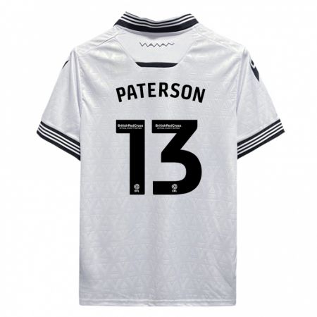 Kandiny Enfant Maillot Callum Paterson #13 Blanc Tenues Extérieur 2023/24 T-Shirt