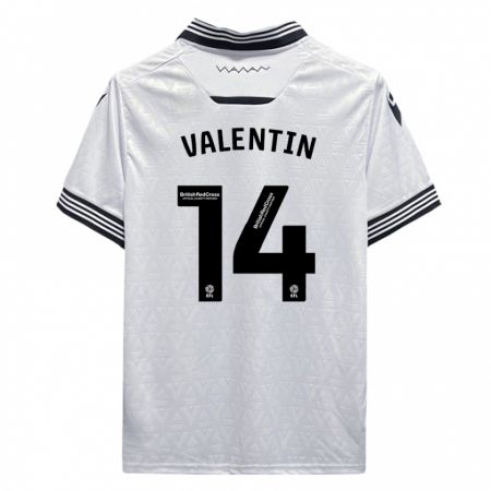 Kandiny Enfant Maillot Pol Valentín #14 Blanc Tenues Extérieur 2023/24 T-Shirt