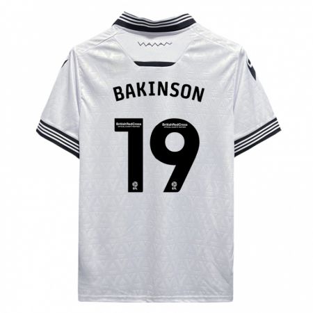 Kandiny Enfant Maillot Tyreeq Bakinson #19 Blanc Tenues Extérieur 2023/24 T-Shirt